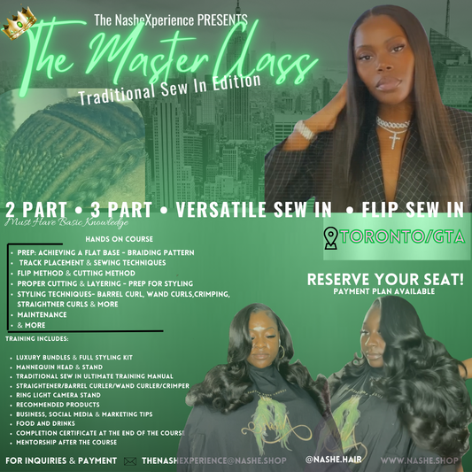 TheNasheXperience TRADITIONAL SEW IN 3-Day BOOT CAMP